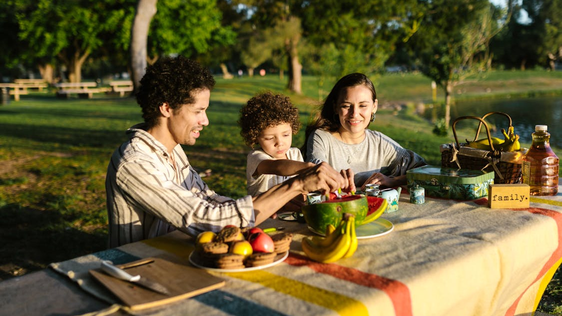 Reusable food storage for picnics

Biodegradable plates and cutlery

Non-toxic picnic supplies

