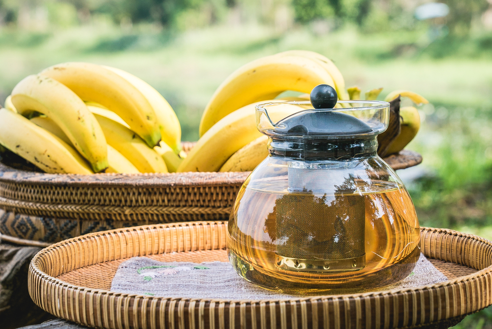 using overripe bananas in banana tea, uses for overripe bananas, no-waste banana ideas